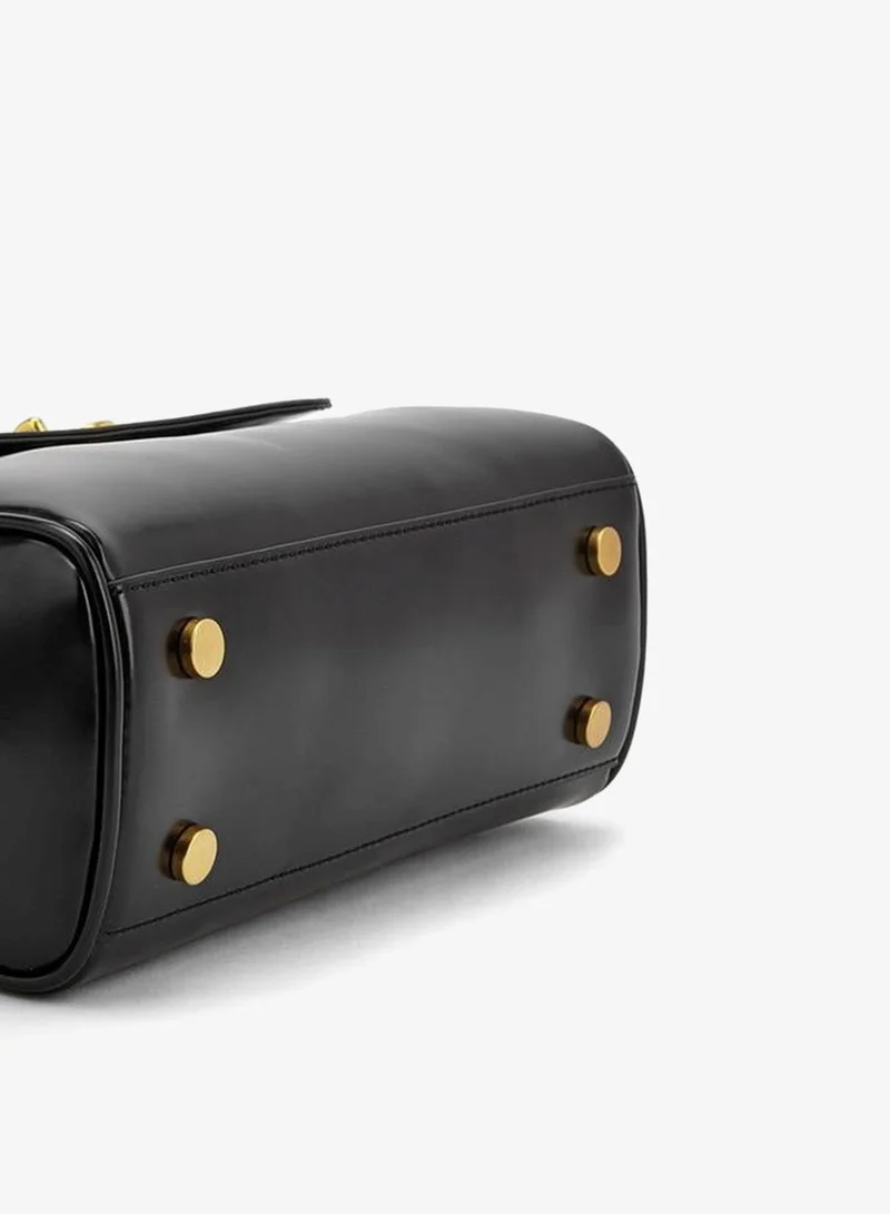Celeste BLACK Solid Crossbody Bag With Detachable Strap for Women | Best Price UAE