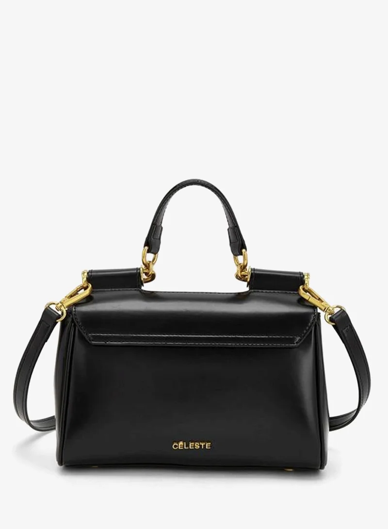 Celeste BLACK Solid Crossbody Bag With Detachable Strap for Women | Best Price UAE