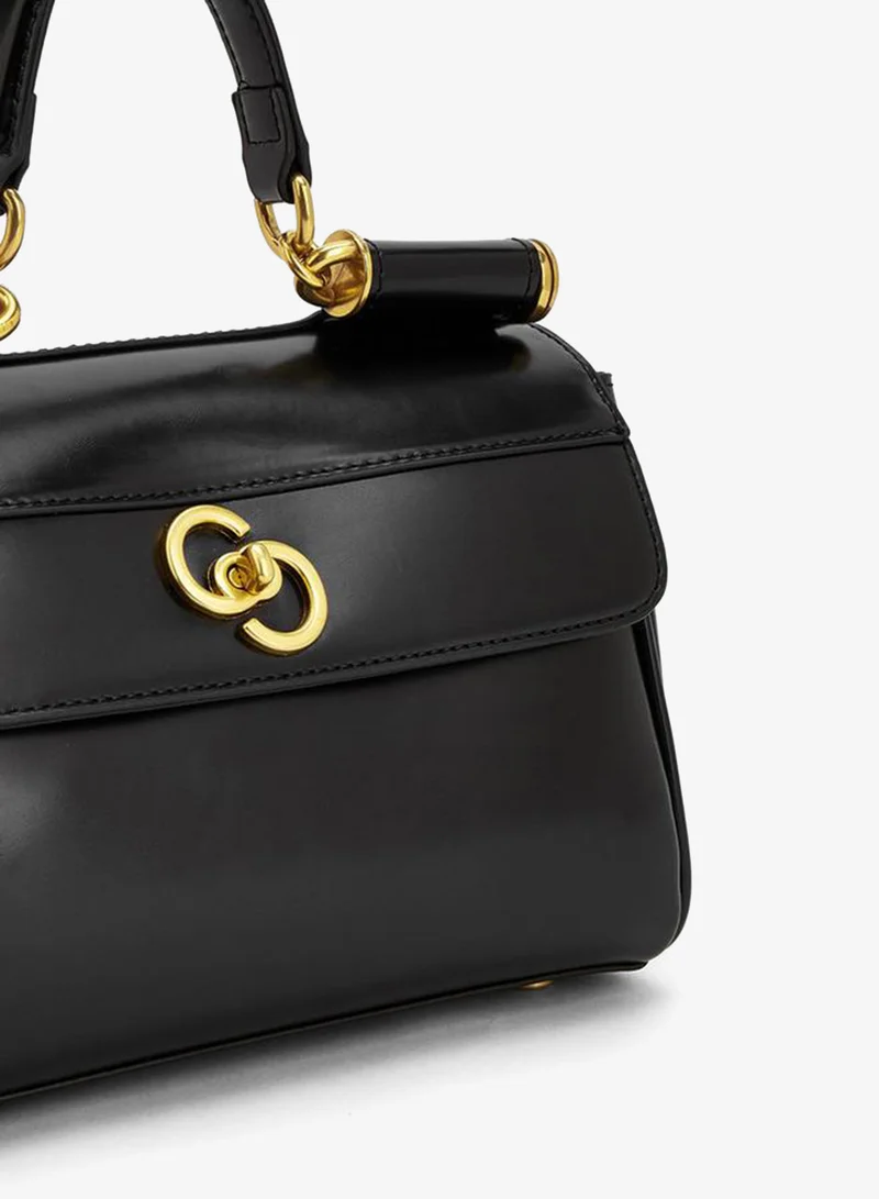 Celeste BLACK Solid Crossbody Bag With Detachable Strap for Women | Best Price UAE