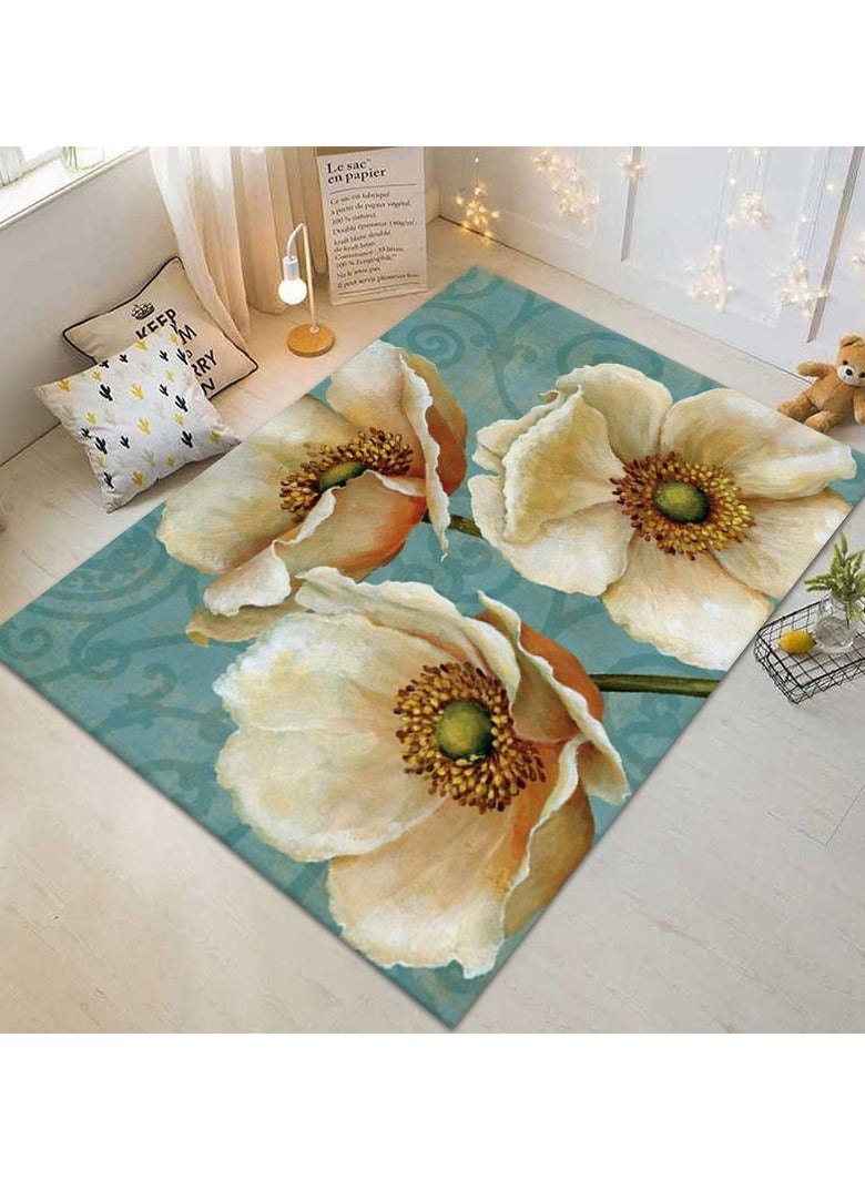 Loquat سجادة منزلية مستطيلة حديثة وعصرية قابلة للغسل (سجادة فقط) - Image 1