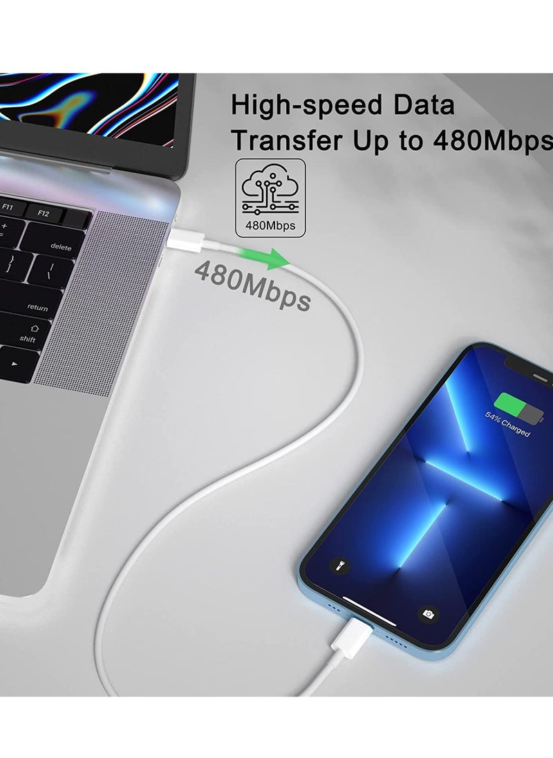 CASE LOGIC - MFi Certified iPhone 20W PD Fast Charger Type C Power Block Wall Charger Plug Adapter 1 M USB-C to Lightning Cable white Q1 - Image 1