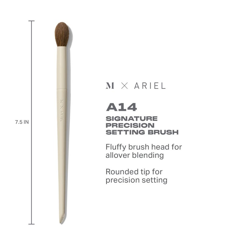 Morphe x Ariel Full Makeup Brush Collection - Includes A24 Foundation, A58 Cream Contour, A19 Dual-Ended Concealer, A14 Precision Setting, and A22 Blush Brushes (5 Piece Set) - Image 5