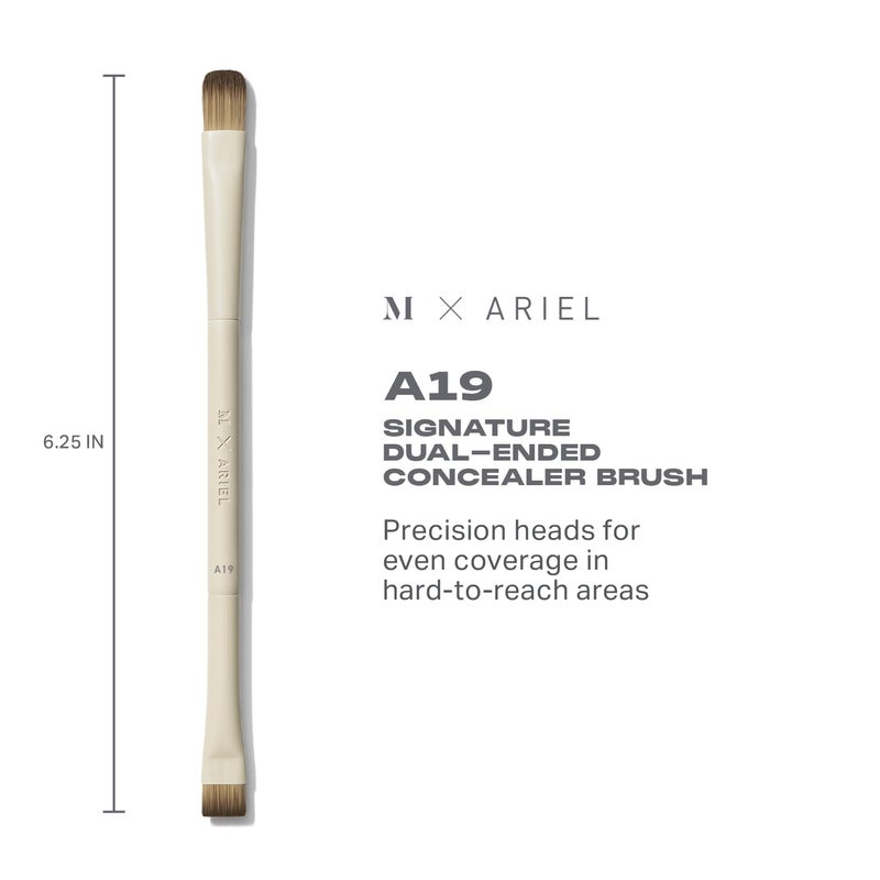 Morphe x Ariel Full Makeup Brush Collection - Includes A24 Foundation, A58 Cream Contour, A19 Dual-Ended Concealer, A14 Precision Setting, and A22 Blush Brushes (5 Piece Set) - Image 4