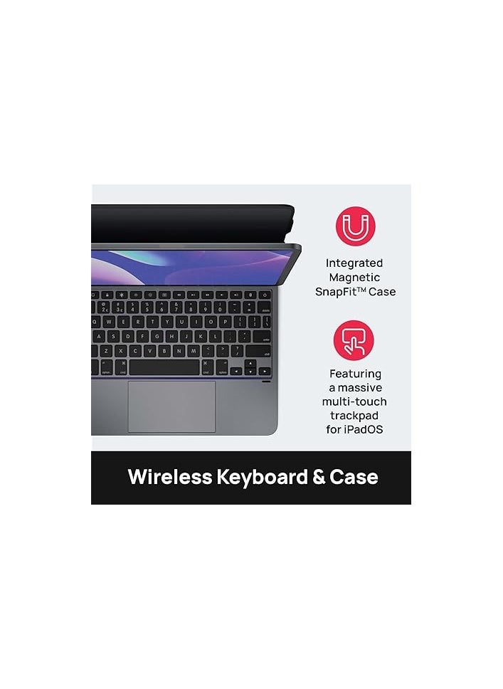 Brydge - Brydge 11 MAX+ Wireless Keyboard Case with Multi-Touch Trackpad for iPad Pro 11-inch (1st, 2nd & 3rd Gen) and iPad Air (4th Gen), Integrated Magnetic SnapFit Case Space Gray (Space Grey) - Image 1