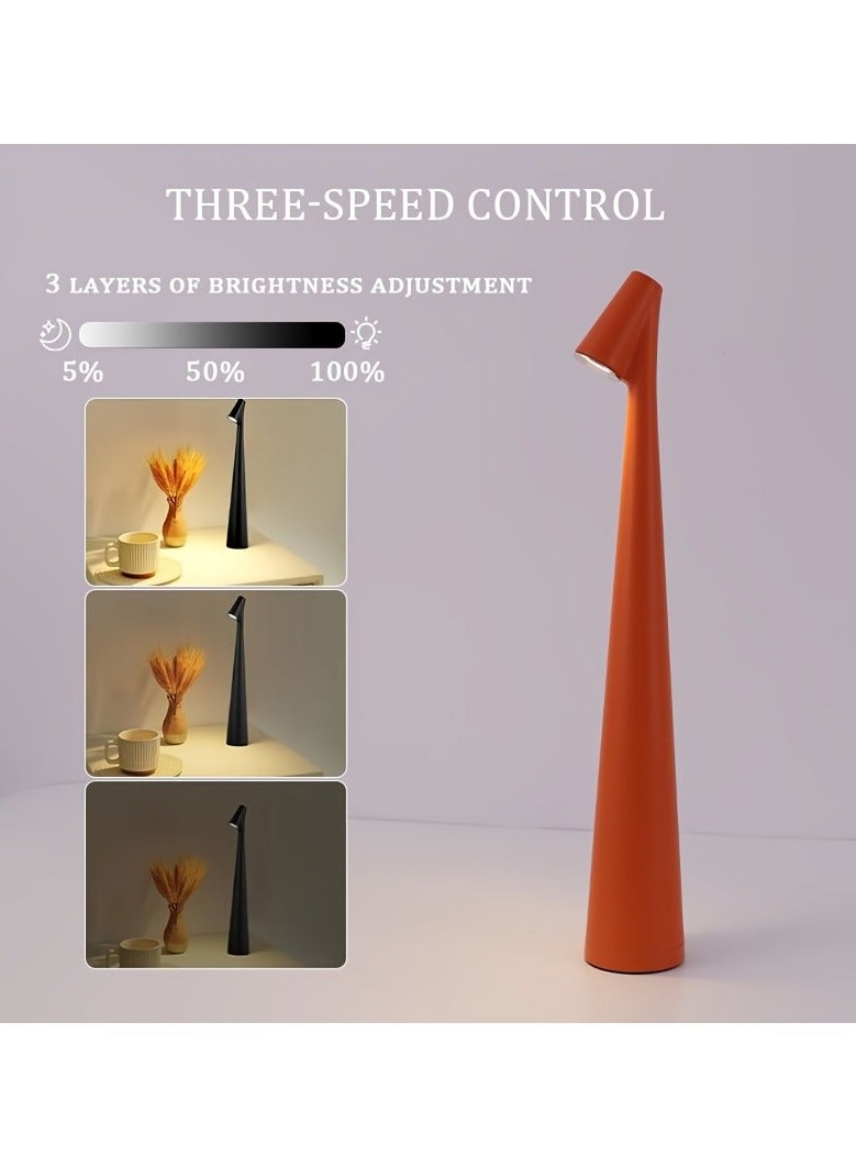 AROAQ Minimalist Creative Touch Night Light – Rechargeable Art Deco Table Lamp for Bedroom Bedside, Pagoda Shade Design, Battery Powered - Image 4