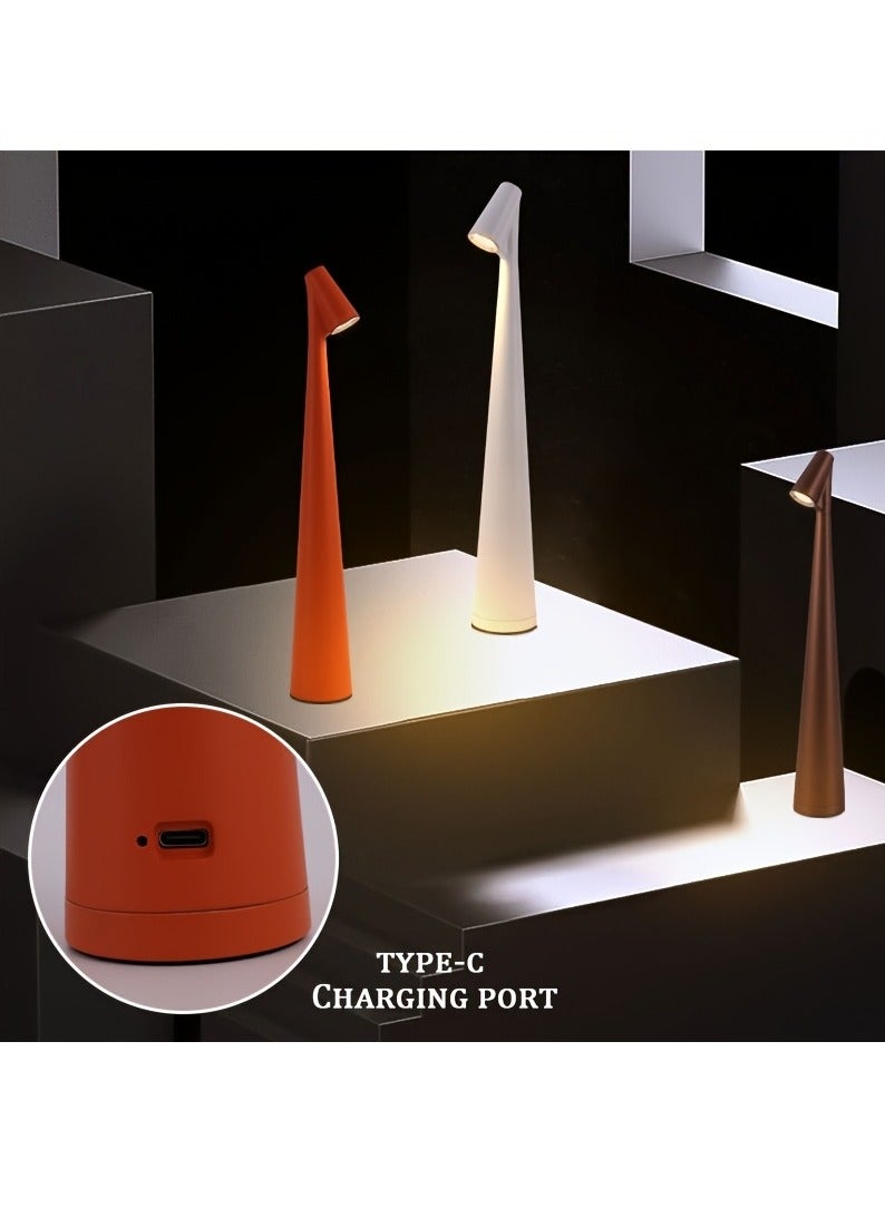 AROAQ Minimalist Creative Touch Night Light – Rechargeable Art Deco Table Lamp for Bedroom Bedside, Pagoda Shade Design, Battery Powered - Image 5