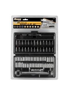 ACE 60-Piece Durable Rust-Resistant Socket and Bit Set Silver 35.56 x 27.178 x 2.286 cm W1168  - Image 1