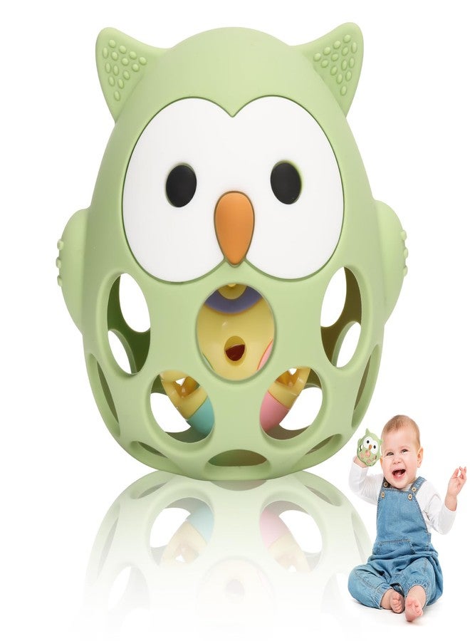 Venditer Baby Toys 0-3 Months, Rattle Toys Newborn 3-6 6-9 Months, Montessori Baby Toys 0-6 Months Baby Games Montessori 1 Year Sensory Games for Babies (Green) - Image 1
