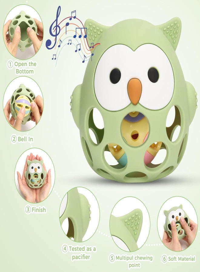 Venditer Baby Toys 0-3 Months, Rattle Toys Newborn 3-6 6-9 Months, Montessori Baby Toys 0-6 Months Baby Games Montessori 1 Year Sensory Games for Babies (Green) - Image 2