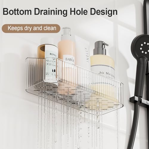 ZEXALOR Wall Mount Organizer for Kicthen, Bathroom, Dresser, Office, Pantry Storage and Organization - Clear Long Wall Basket Storage, Cabinet Door Organizer (9.4×3.9×2.7") - Image 2