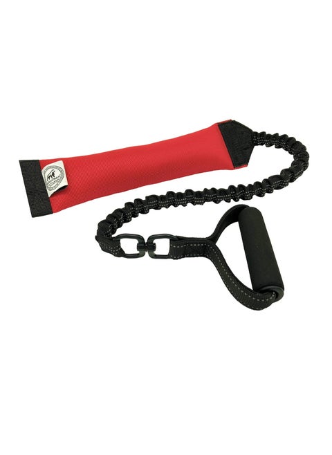Heavy Duty Bungee Tug Toy For Dog with Foam Grip Handle For Building Muscle and Improving Physique Red Medium