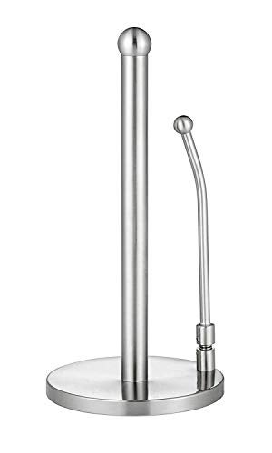 Alpine Industries Countertop Paper Towel Holder - Stainless Steel Kitchen Napkin Roll Dispenser Stand for Home, Office, Bathroom (Steel-Lite) - Image 1