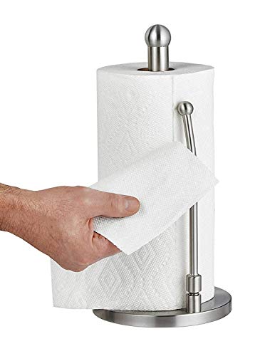 Alpine Industries Countertop Paper Towel Holder - Stainless Steel Kitchen Napkin Roll Dispenser Stand for Home, Office, Bathroom (Steel-Lite) - Image 4