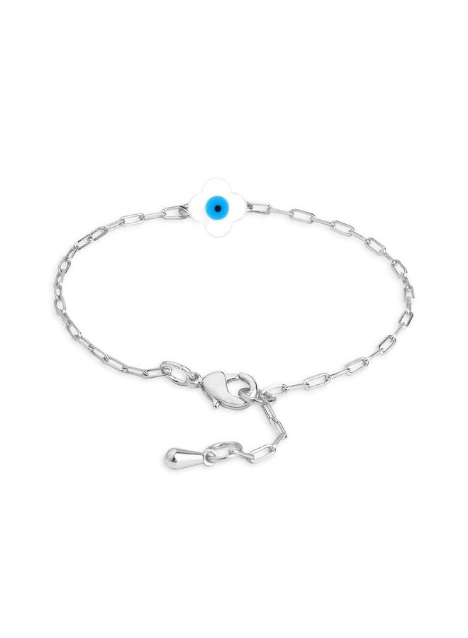 مينوتيا سوار MINUTIAE مطلي بالفضة ومرصع بالكريستال للنساء والفتيات_MNT0383FL_S - Image 1