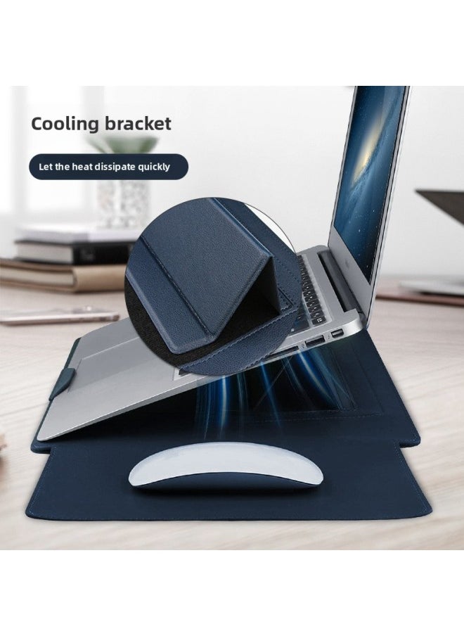 Generic - Applicable Laptop Stand Computer Bag MacBook Multi-functional Liner Bag Apple For Huawei Lenovo Storage Bag-Color:Khaki [liner Package + Power Package]]-Applicable Model:13.3-inch/14-inch Universal - Image 1