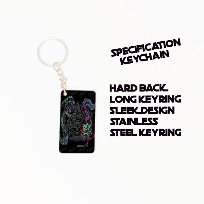 OUTFITQUE OUTFITQUE Premium (Pack of 2) Anime-318 Printed Long Keychain For Bike, Scooty, Car, MDF Keyholder - Image 3