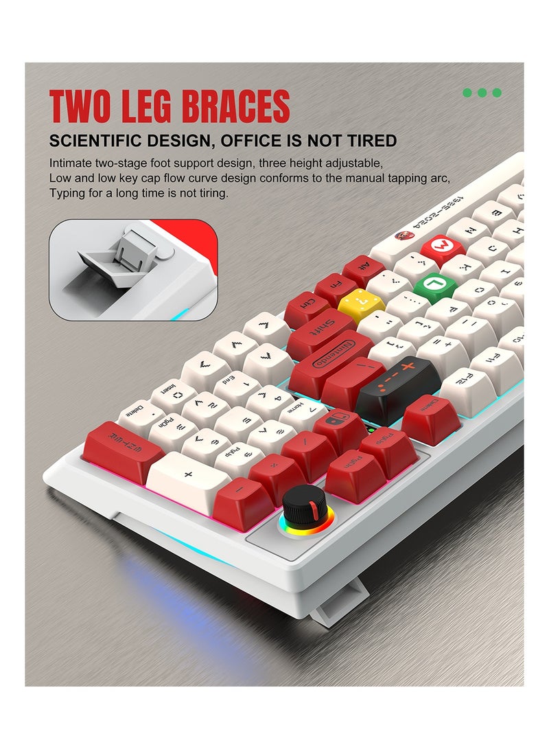 Gasin 98-key Mario theme mechanical keyboard with red axis - Image 5