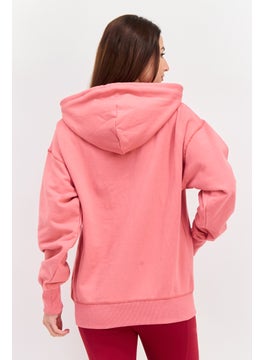NIA Women Solid Long Sleeve Hoodie, Rose  - Image 3