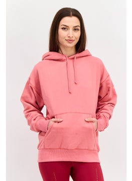 NIA Women Solid Long Sleeve Hoodie, Rose  - Image 1