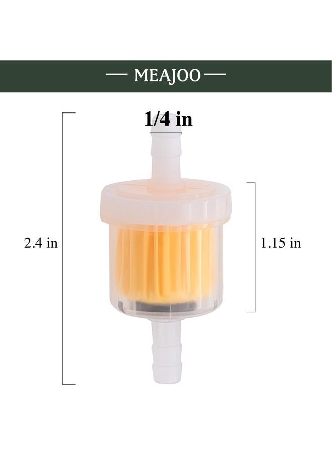 MEAJOO 6PCS 1/4 Inch Gas Inline Fuel Filters, with magnet, Universal for Stratton Small Engine, Kohler, Kawasaki, Birggs, John Deere, Gasoline Generator Lawn Mower Motorcycle - Image 2