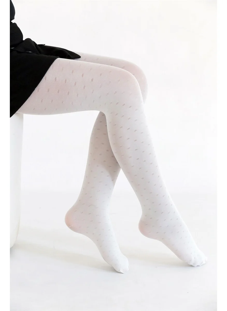 دايمود Dot Kids Tights White