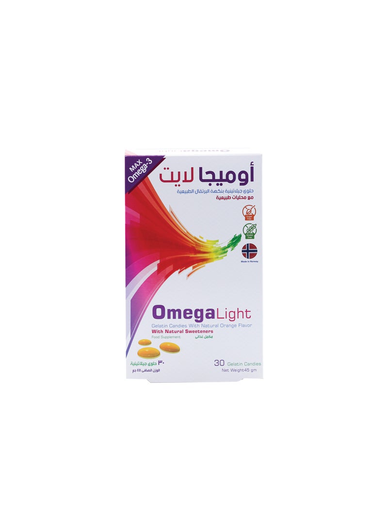 Omega Light Fish Oil 30 Gelatin Candies
