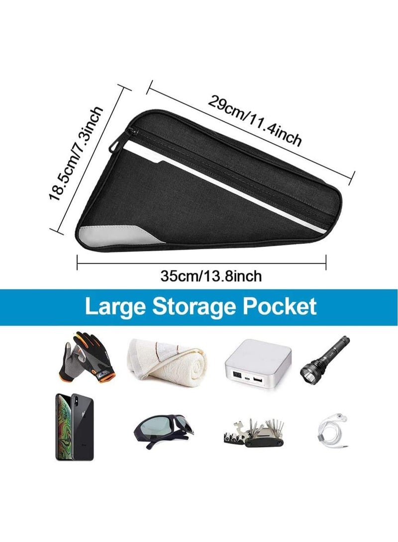 Soofam Bike Bicycle Triangle Frame Bag - Bike Bicycle Storage Pack - Road Mountain Cycling Saddle Pouch Bag - Image 3