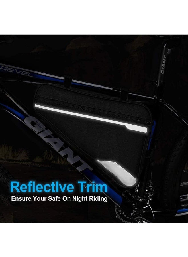 Soofam Bike Bicycle Triangle Frame Bag - Bike Bicycle Storage Pack - Road Mountain Cycling Saddle Pouch Bag - Image 5