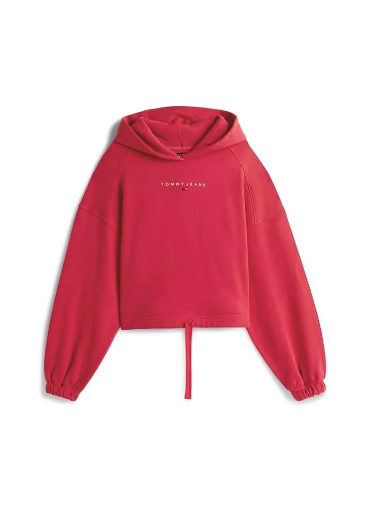 TOMMY JEANS  Logo Crop Pullover Hoodie for Women | Best Price UAE