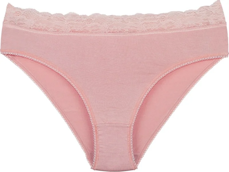 Sensu Women's Bamboo Fabric Lace Waist Slip Panties 5 Pack Set KTS1098