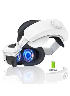 OHAHO Design Comfort Head Strap Accessories Compatible with Meta Quest 3 Elite Strap Replacement for Enhanced Support with 6000mAh Battery Compatible White  - Image 2