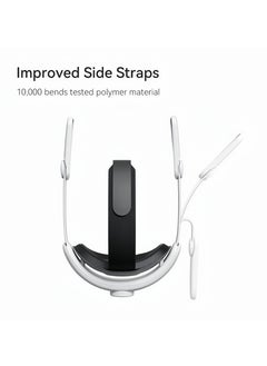 OHAHO Design Comfort Head Strap Accessories Compatible with Meta Quest 3 Elite Strap Replacement for Enhanced Support with 6000mAh Battery Compatible White  - Image 4