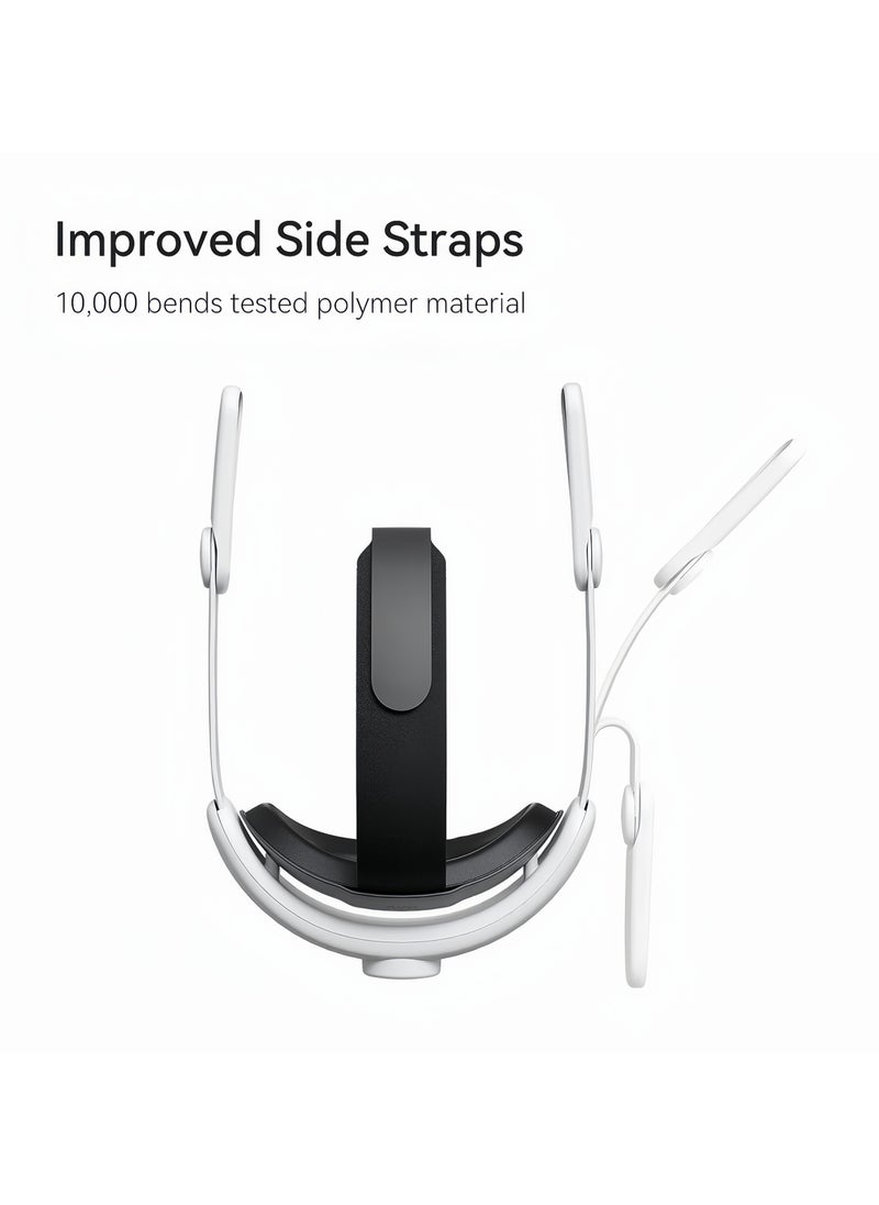 OHAHO - Design Comfort Head Strap Accessories Compatible with Meta Quest 3 Elite Strap Replacement for Enhanced Support with 6000mAh Battery Compatible White - Image 1
