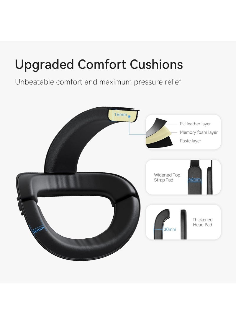OHAHO - Design Comfort Head Strap Accessories Compatible with Meta Quest 3 Elite Strap Replacement for Enhanced Support with 6000mAh Battery Compatible White - Image 1