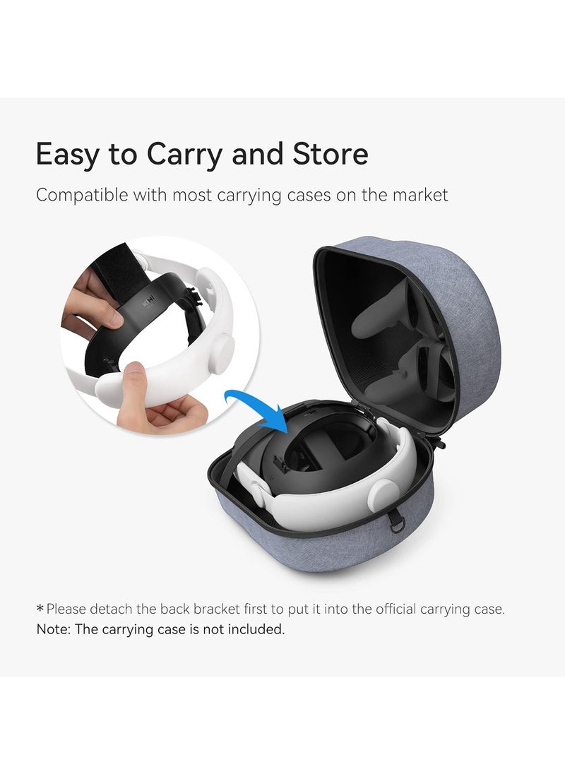 OHAHO - Design Comfort Head Strap Accessories Compatible with Meta Quest 3 Elite Strap Replacement for Enhanced Support with 6000mAh Battery Compatible White - Image 1