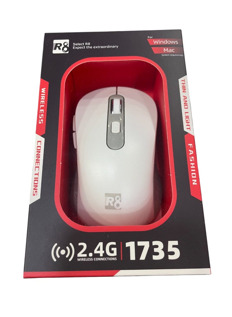 أر8 R8 ماوس لاسلكي أبيض - Image 4