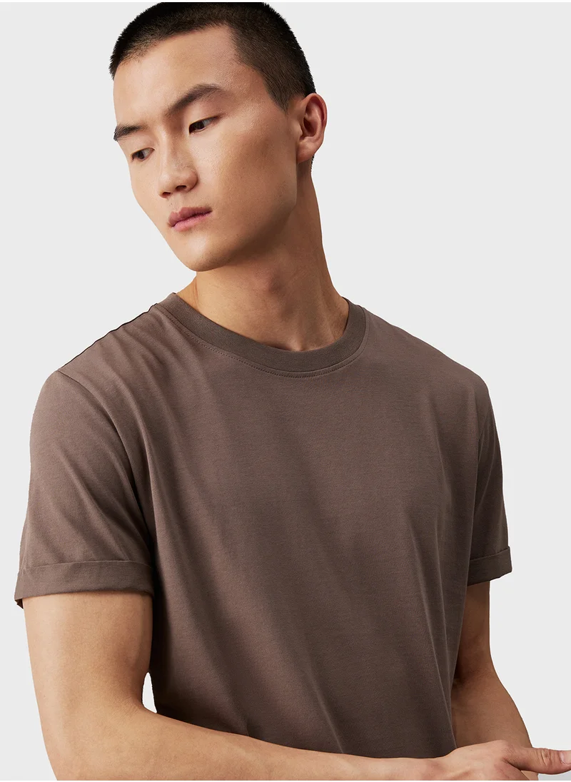 Calvin Klein Jeans Logo Print Crew Neck T-Shirt