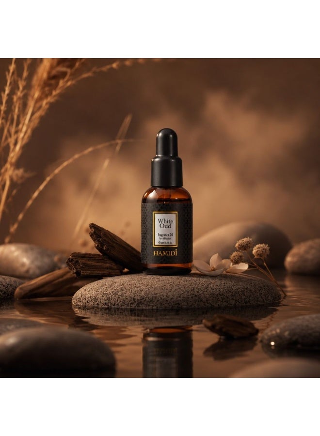 Hamidi White Oud Diffuser Oil 60ml, Multi Colour, Home Fragrance Diffuser Oil For Aroma Use, For Home Styling, Tabletop Display And Interior Ambience - Image 4