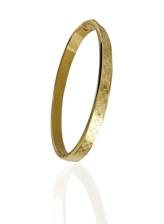 Saiizen Chic and Elegant Gold-Plated Designer Kada Bracelet - Perfect for Special Occasions - Image 1