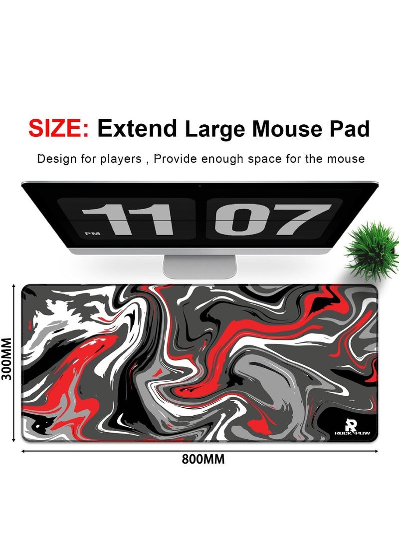 Captaintech Extend Large Gaming Mouse Pad Anti-Skid Mousepad Large Keyboard Mouse Pad Desk Mat with Stitched Edges 800 * 300 * 3mm - Image 3