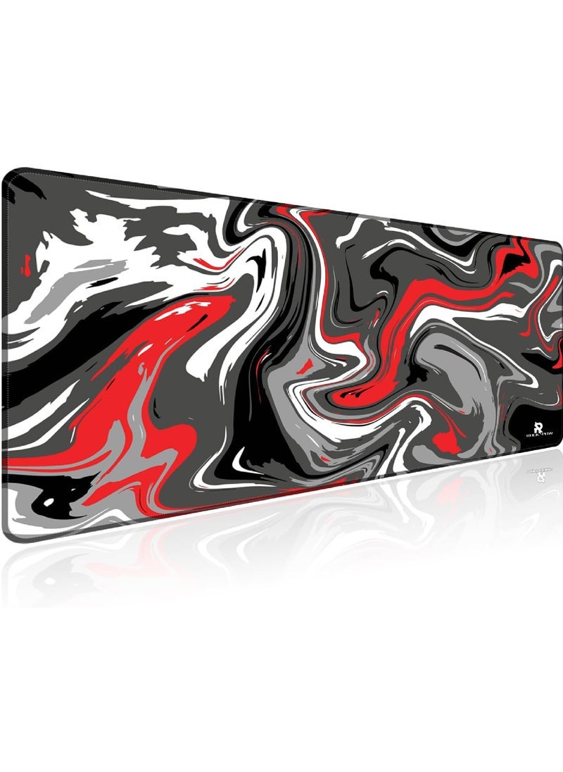 Captaintech Extend Large Gaming Mouse Pad Anti-Skid Mousepad Large Keyboard Mouse Pad Desk Mat with Stitched Edges 800 * 300 * 3mm - Image 1