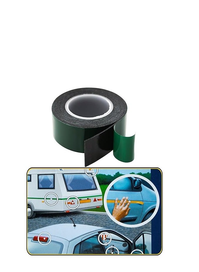 Bison - Bison Car Tape Double Sided Foam tape, 1.5 m x 19 mm, UV and weather resistant, indoors and outdoors, black - Image 1