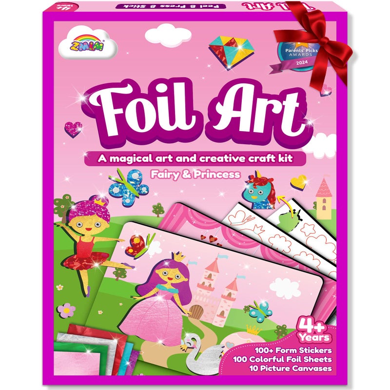 ZMLM Foil Art Kit for Kids Easter Crafts for Kids 48 812 Gifts Fun Mess Free Activity Easter Basket Stuffers Girls Boys Arts and Crafts Games Toys Princess - Image 2