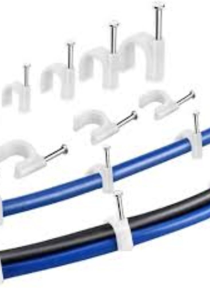 KNP 7mm Cable Clips, Pack of 50, are designed to efficiently organize and manage cables, wires, and cords in various environments.