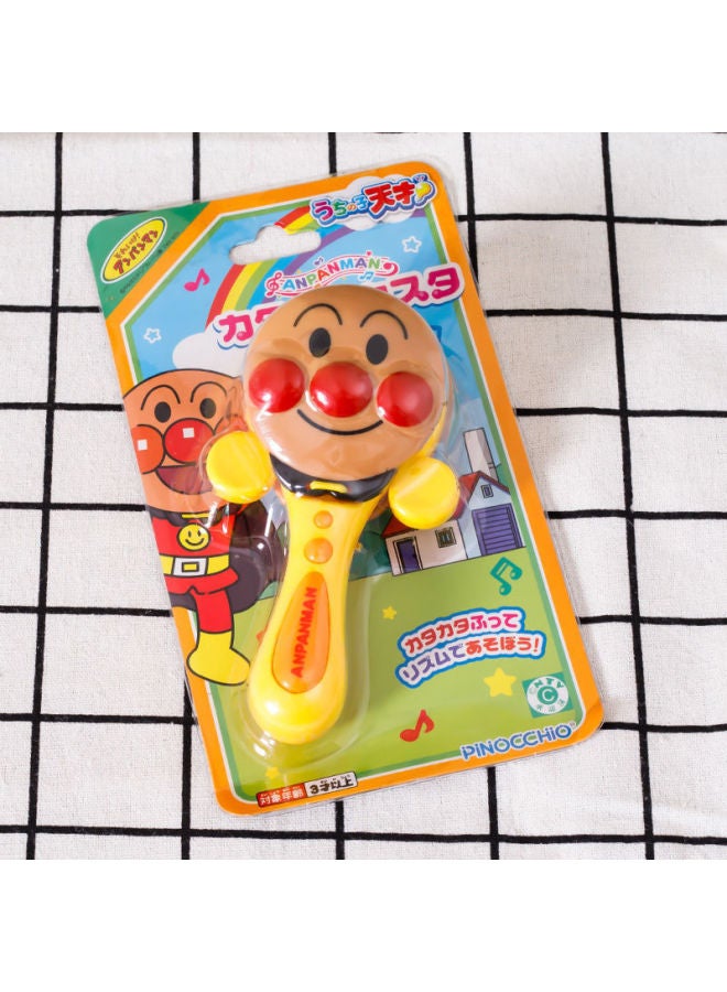 Bread Superman Baby Hand Rattle Sand Hammer Rattle-Month Grasping Toy For Toddlers-Colour:❥❣Castanets + 1 Maracas❣❥ - Image 1