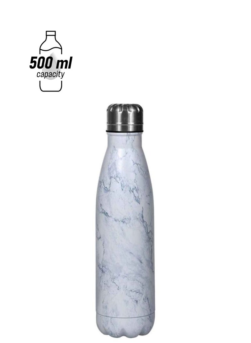 NIBEMINENT Insulated Water Bottle White 500ml - Image 1