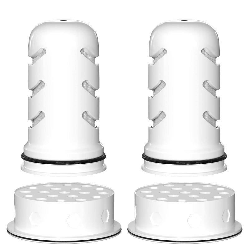 Water Pitcher Filter Replacement Compatible with LifeSt Home Dispenser 18cGlass Pitcher 7cPlastic Pitcher 10cPlastic Pitcher 7c 2 Membrane Micro Filter and 2 Activated Carbon