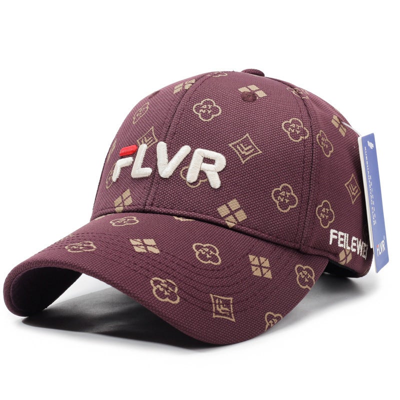LB Letter Baseball Cap Embroidered Sun Protection Hat Cotton - Image 1