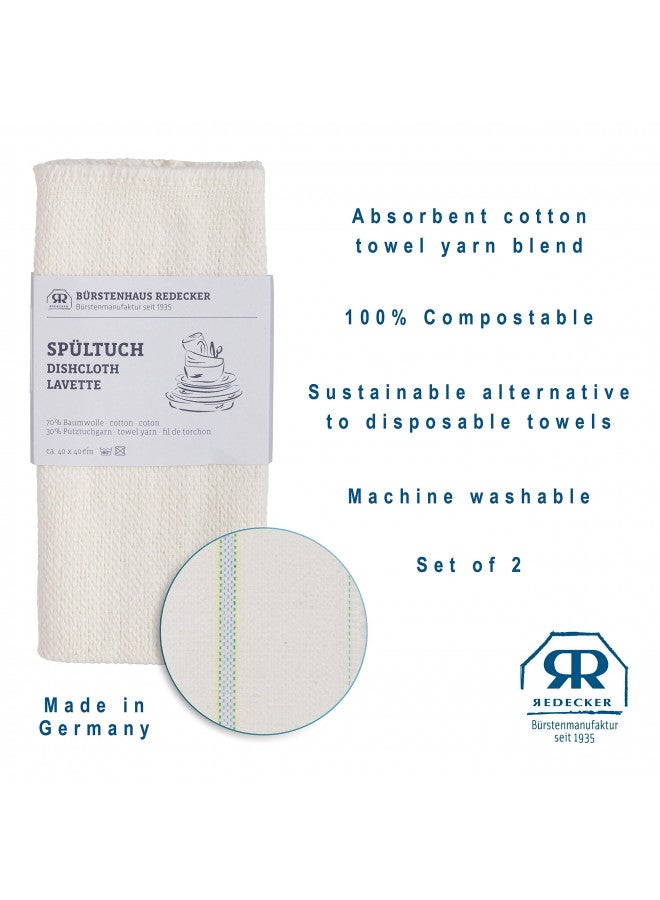 REDECKER Natural Dish Cloth, Set of 2, Machine Washable, Compostable, Made in Germany - Image 4