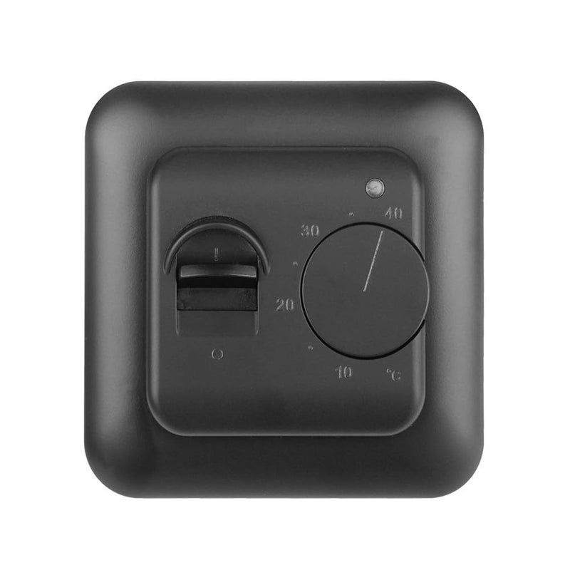 Manual Thermostat For Electric Underfloor Heating With Floor Sensor 230V 16A Black - Image 2